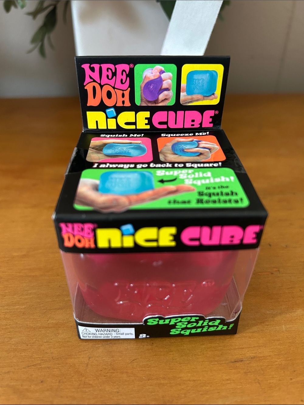 Nee Doh Nice Cube Squeeze Toy - Pink